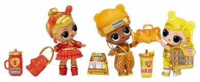 L.O.L. Surprise Loves Mini Sweets X Haribo, Goldbears, valiza si 3 papusi fashion