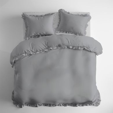 Mayamoo, set lenjerie de pat, 3 piese, gri, 160-200cm