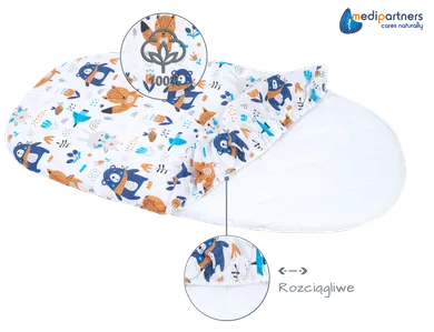 Medi Partners, Boho Animals, cearceaf cu elastic pentru carucior, bej