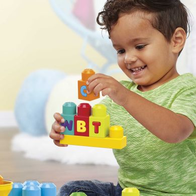 Mega Bloks, Tren muzical ABC, set de constructie, 50 piese