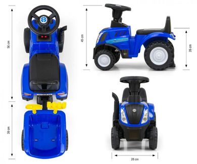 Milly Mally, Tractor New Holland T7, masinuta fara pedale, albastru
