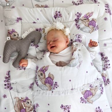 MimiNu, Lili, cearceaf pentru carucior, violet, 35-80 cm