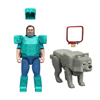 Minecraft, Movie, Steve si lup, figurki