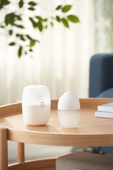 Mombella, Breast Shape, biberon anticolici pentru nou-nascuti din silicon, 210 ml, Ivory