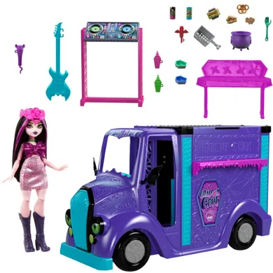 Monster High, Food Truck, set de papusa cu accesorii