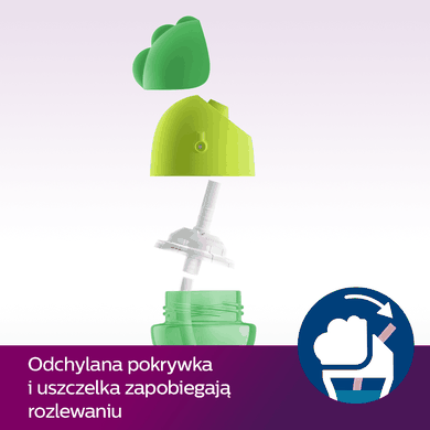 Philips Avent, cana cu pai, verde, 12 luni+, 300 ml, SCF798/01