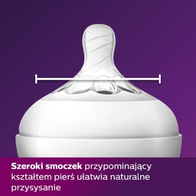 Philips Avent, Natural 2.0, tetina cu flux lent, 1 luna +, 2 bucati