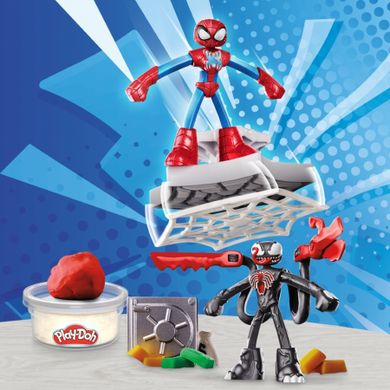 Play-Doh, Marvel Spider-Man, Launch & Slice Battle, set creativ