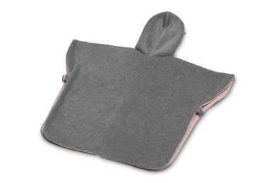 Sensillo, poncho pentru scaun auto, gri melange, roz