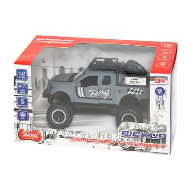 Smiki, Masina de teren Pick-Up, vehicul, lumina si sunet, 15 cm, 1:32