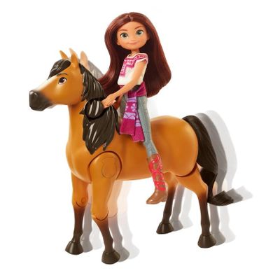 Spirit: Cu sufletul liber, set cu papusa si figurina de cal