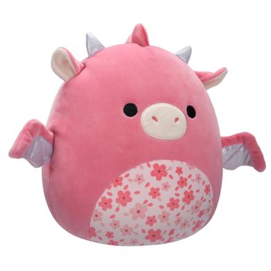 Squishmallows, Medium Plush, Aegi Pink Dragon, jucarie de plus, 30 cm