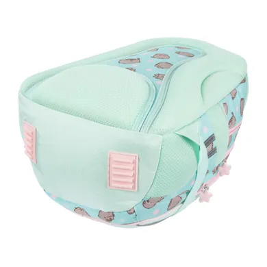 St.Majewski, Pusheen, rucsac pentru scoala, cu 4 compartimente, Mint