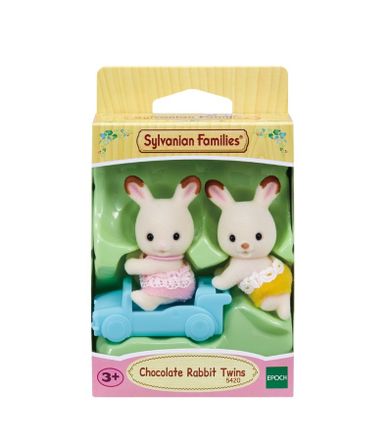Sylvanian Families, Iepurasii gemeni cu urechiuse de ciocolata, set de figurine, 5420