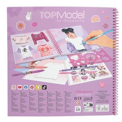 Top Model, T-shirt Designer, set creativ cu sabloane si stickere
