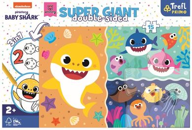 Trefl, Baby Shark, Super Giant, puzzle, 15 piese