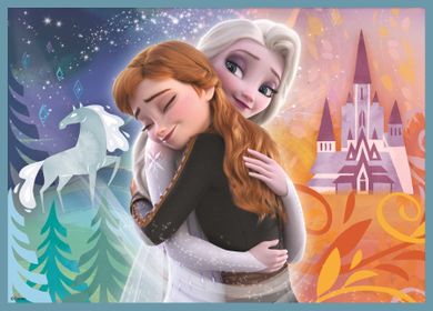 Trefl, Frozen 2, Lumea uimitoare a Frozen, puzzle 4in1, 71 piese