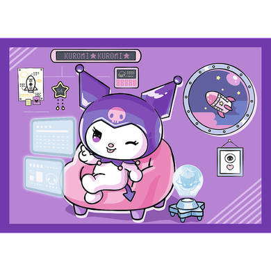 Trefl, Kuromi, puzzle 4in1