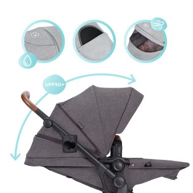 Kinderkraft, B-Tour, carucior pentru copii multifunctional 3in1, gri