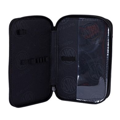 Astrabag, Jumbo, penar cu 3 compartimente, cu rechizite scolare, Blue Pixel