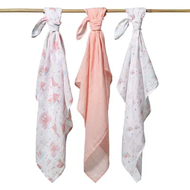 BabyOno, Balerina, Scutece din muselina, 70-70 cm, 3 buc.