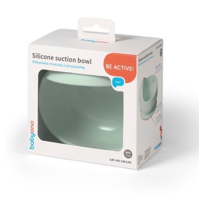 BabyOno, Casti din silicon cu ventuza, menta verde