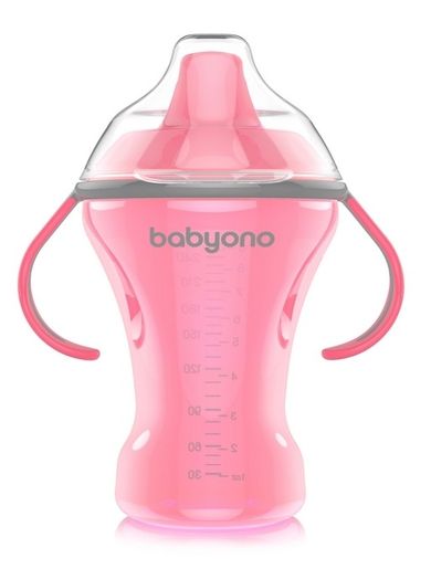 BabyOno, Natural Nursing, cana anticurgere cu cioc tare, 260 ml