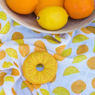 BabyOno, scutece muselina cu zornaitoare, din bambus, orange