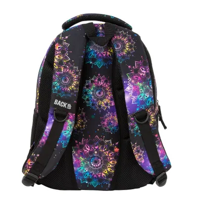 BackUp, rucsac pentru scoala, cu 3 compartimente, Mandalas