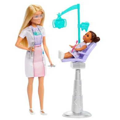 Barbie, Cariera, Dentista, set de joaca cu 2 papusi si accesorii