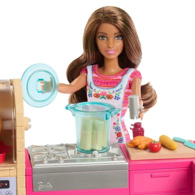 Barbie, Cook & Create Kitchen, set de joaca cu papusa si accesorii
