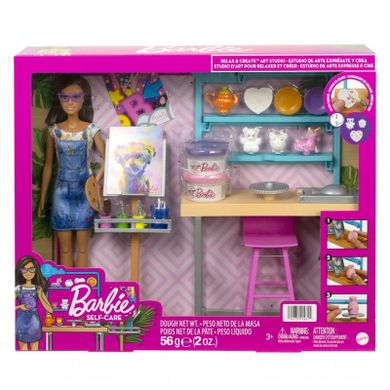 Barbie, Studio de arta Relax & Create, set cu papusa si accesorii