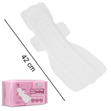 Bocioland, tampoane postnatale, super absorbante pentru zi si noapte, 10 buc.