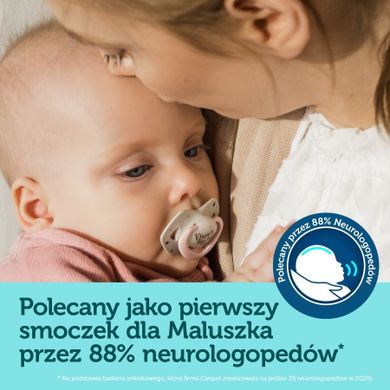 Canpol babies, Sleepy Koala, suzeta din silicon, simetrica, 6-18m, 2 buc., albastru