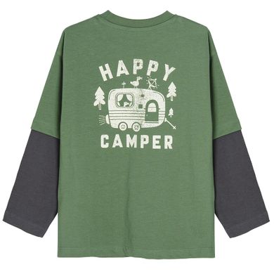 Cool Club, Bluza cu maneca lunga pentru baieti, verde, imprimeu Adventure time