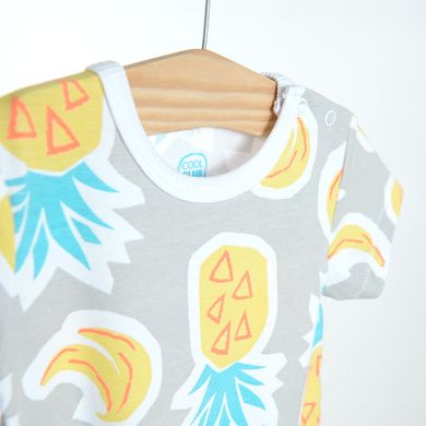 Cool Club, Body cu maneca scurta pentru baieti, albastru, gri, set, 2 buc.