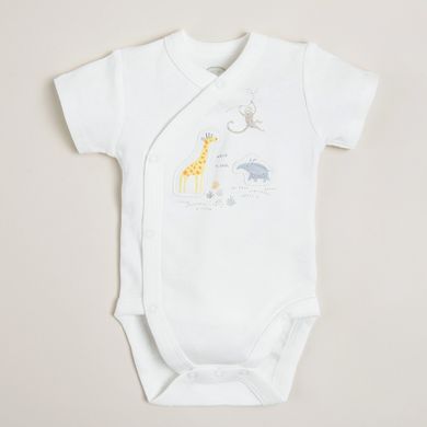 Cool Club, Body cu maneca scurta pentru bebelusi, ecru, set, 2 buc.