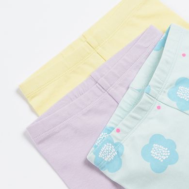 Cool Club, Colanti 3/4 pentru fete, menta verde, violet, galben, set, 3 buc.