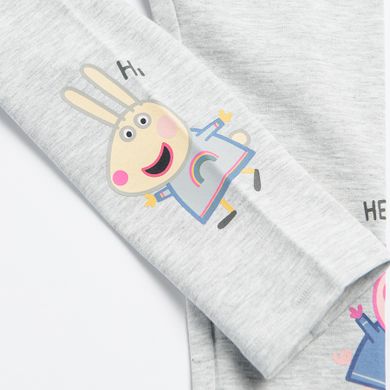 Cool Club, Colanti pentru fete, gri, negru-grafit, imprimeu Peppa Pig, set 2 buc.