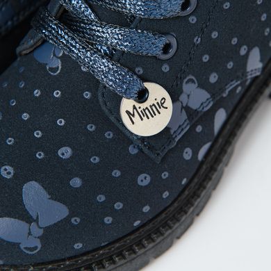 Cool Club, Ghete pentru fete, bleumarin, brant din piele, imprimeu Minnie Mouse