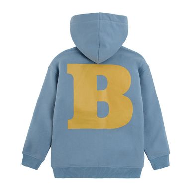 Cool Club, Hanorac oversize cu gluga si fermoar pentru baieti, albastru, litera B