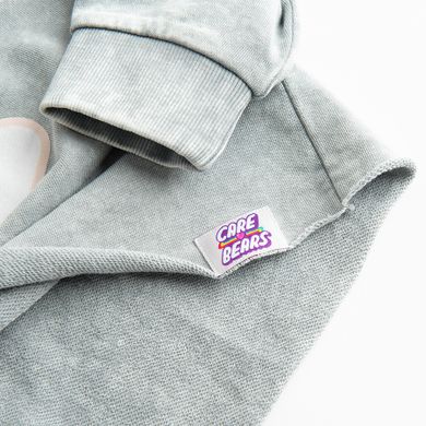 Cool Club, Hanorac pentru fete, crop top oversize, gri, imprimeu Care Bears