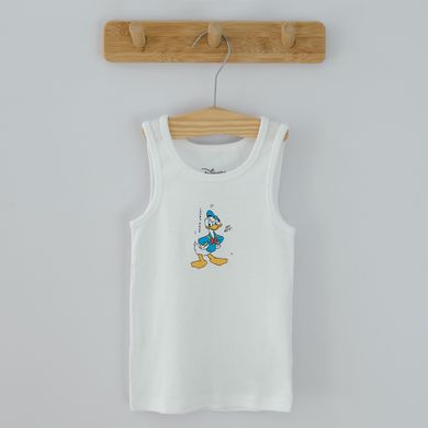 Cool Club, Maiou fara maneci pentru baieti, albastru, alb, imprimeu Donald Duck, set 3 buc.