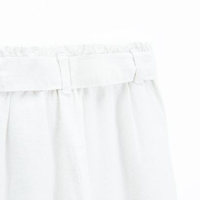 Cool Club, Pantaloni din material textil pentru fete, culotte, alb