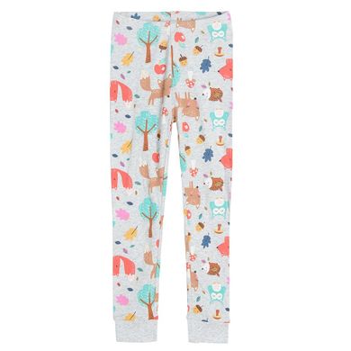 Cool Club, Pijama pentru fete, mix de culori, imprimeu animale salbatice, set 2 buc.