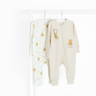 Cool Club, Pijama tip salopeta pentru bebelusi, mix, imprimeu Winnie the Pooh, set, 2 buc.