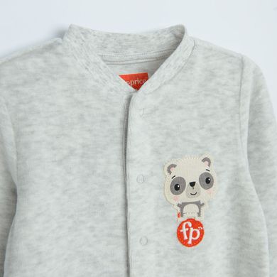 Cool Club, Pijama tip salopeta pentru bebelusi, velur, mix, imprimeu Fisher-Price, set, 2 buc.