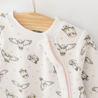 Cool Club, Pijama tip salopeta pentru fete, bumbac organic, mix de culori, imprimeu Harry Potter, set 3 buc.