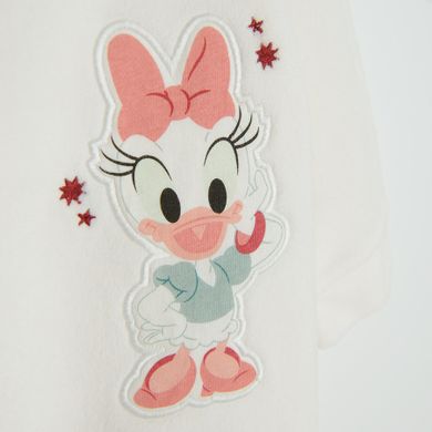Cool Club, Pijama tip salopeta pentru fete, ecru, imprimeu Disney