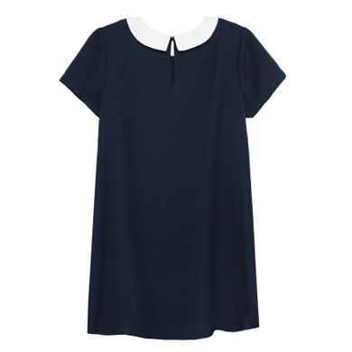 Cool Club, Rochie cu maneca scurta pentru fete, bleumarin, cu guler